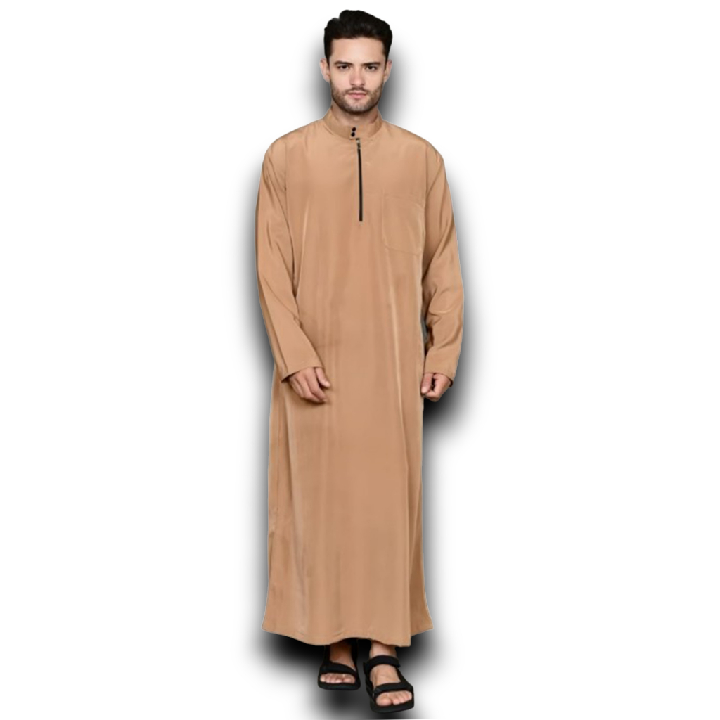 Men's Long Robe Made of Besway Material, Maxi Dress for Muslim Men ...