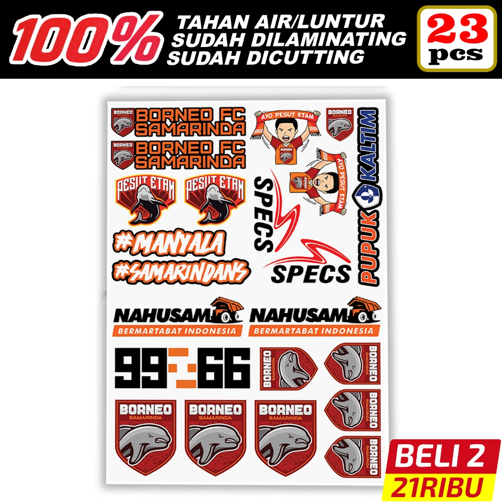 Borneo FC Samarinda Manyala Sticker – Premium Waterproof Vinyl, Fade ...