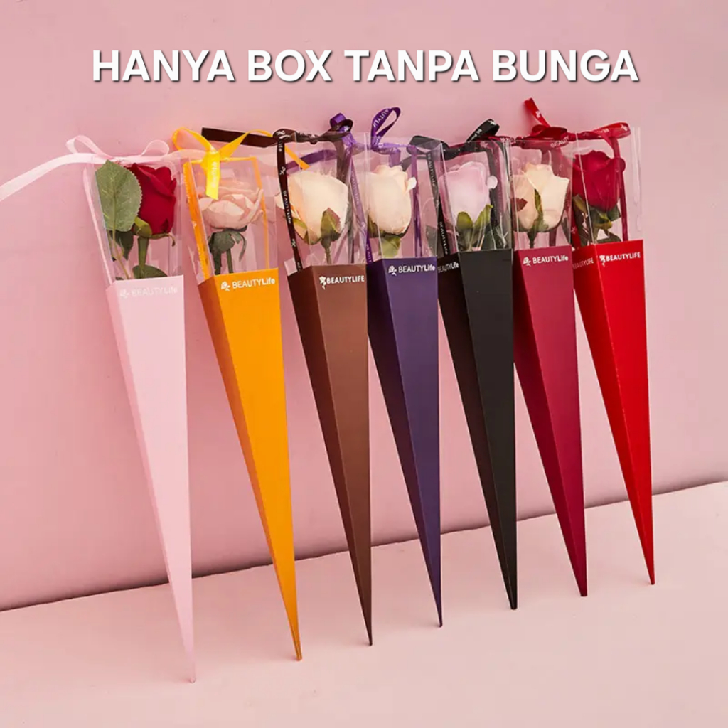 ONLY BOX Pack (10 pcs) Single Rose Bouquet Box Flower Box Only Box ...