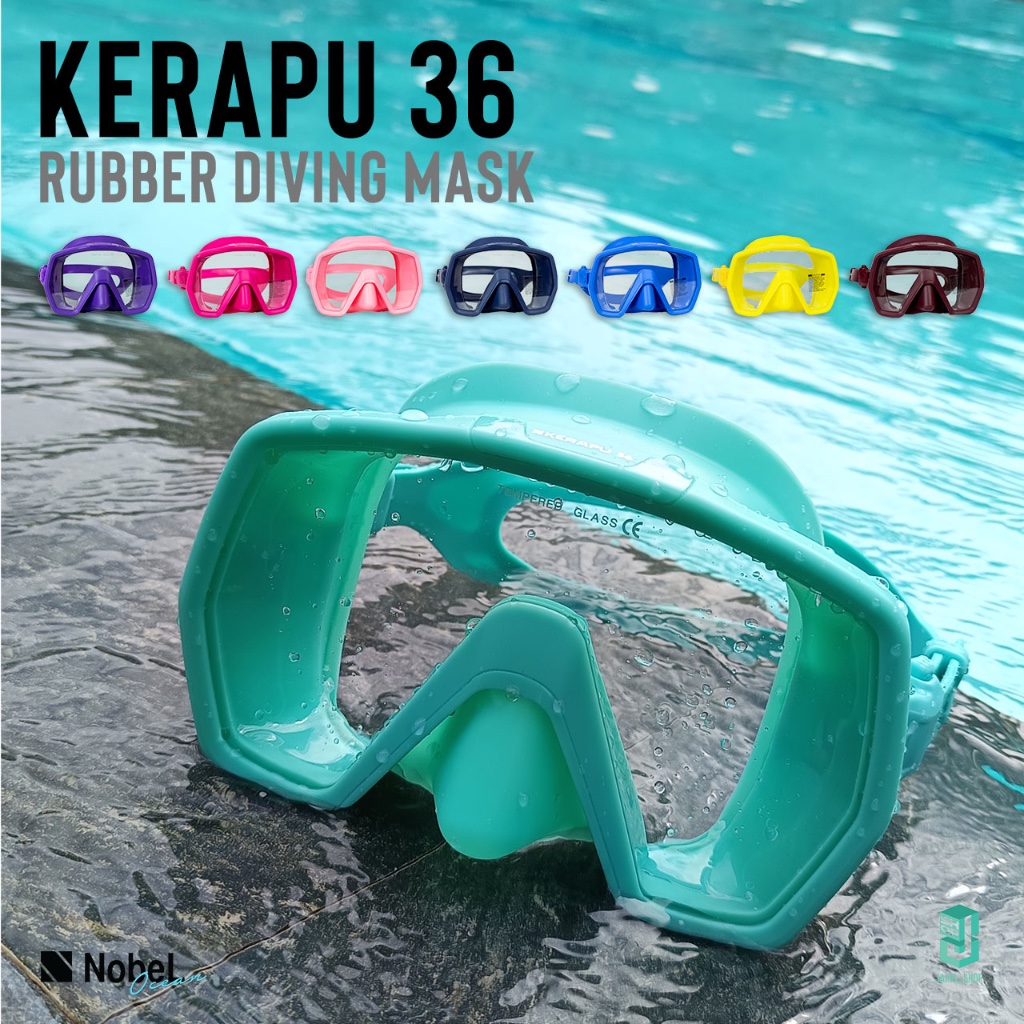 GROUP 36|Full Rubber Diving Freediving Mask|NobeL Diving Mask|FREE EVA ...