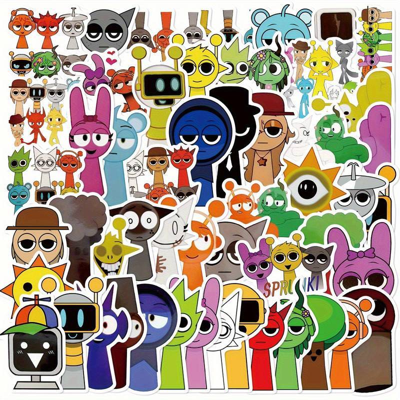 SPRUNKI STICKERS BOXBIG CONTAINS 100 PCS VIRAL CHARACTER GAME STICKERS ...