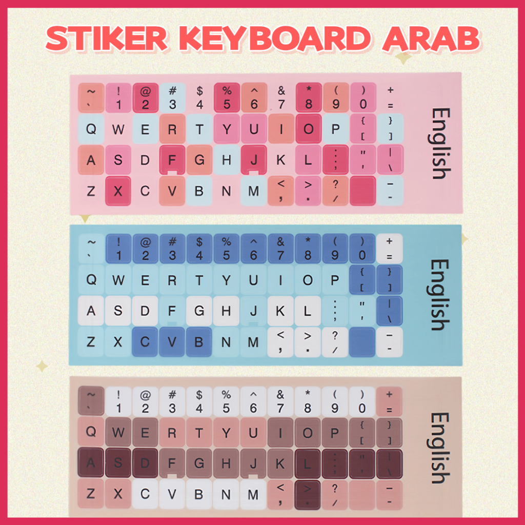 Arabic Keyboard Stickers Universal Arabic & English Keyboard Stickers ...