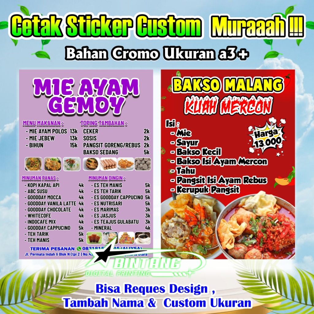 Print Custom a3+ Size Stickers | Shopee Philippines