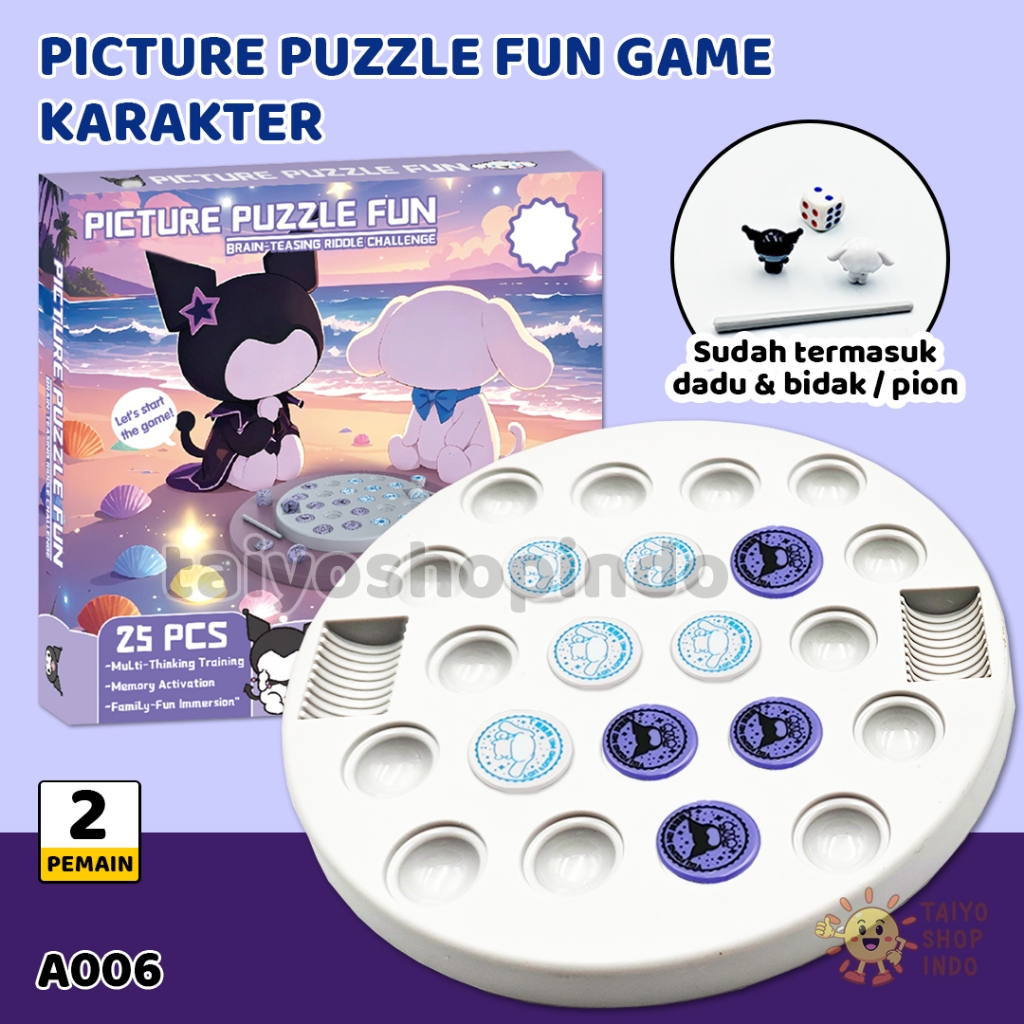 TAIYO Picture Puzzle Treasure Flip Fun Board Game Educational ...