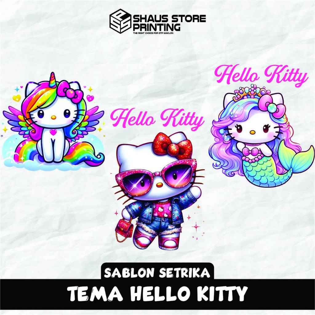 DTF screen printing iron HELLO KITTY THEME | HD Image, Durable Ink ...