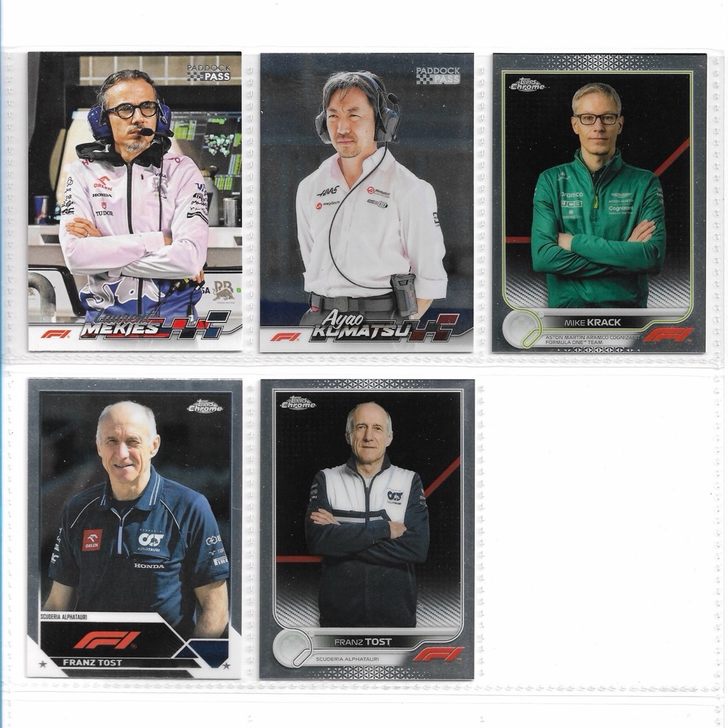 F1 Topps Chrome & Paddock Card - Laurent Mekies, Ayao Kumatsu, Mike ...