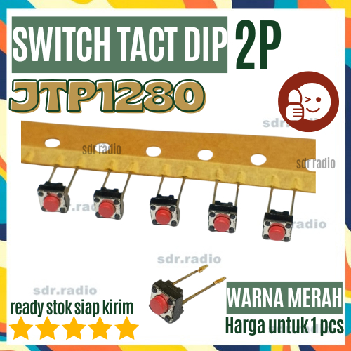 Tactical Push Button 2P JTP1280 2 legs Switch 2 pin white white Tactile ...