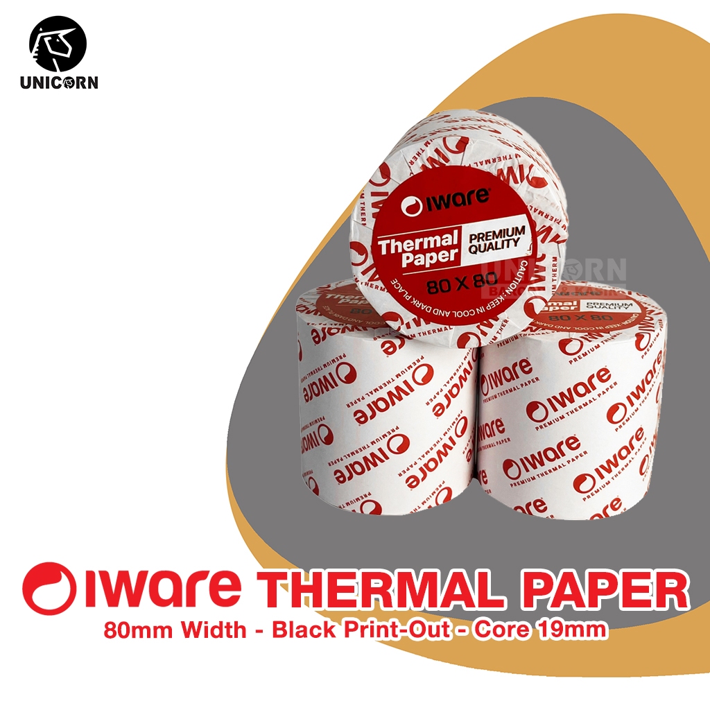 Thermal Cashier Paper for Cashier Printer Receipt Receipt - Iware 80x80 ...