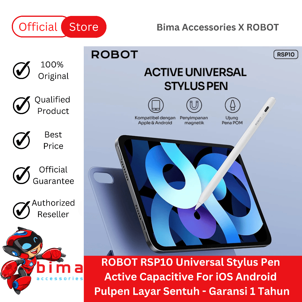LAYAR ROBOT Universal Stylus Pen Active Capacitive For iOS Android ...
