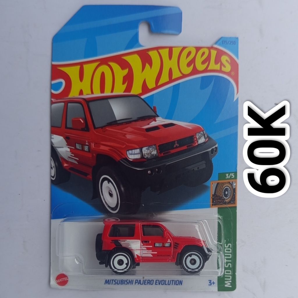 MERAH Hot Wheels Mitsubishi Pajero Evolution Ralli Art Red | Shopee ...
