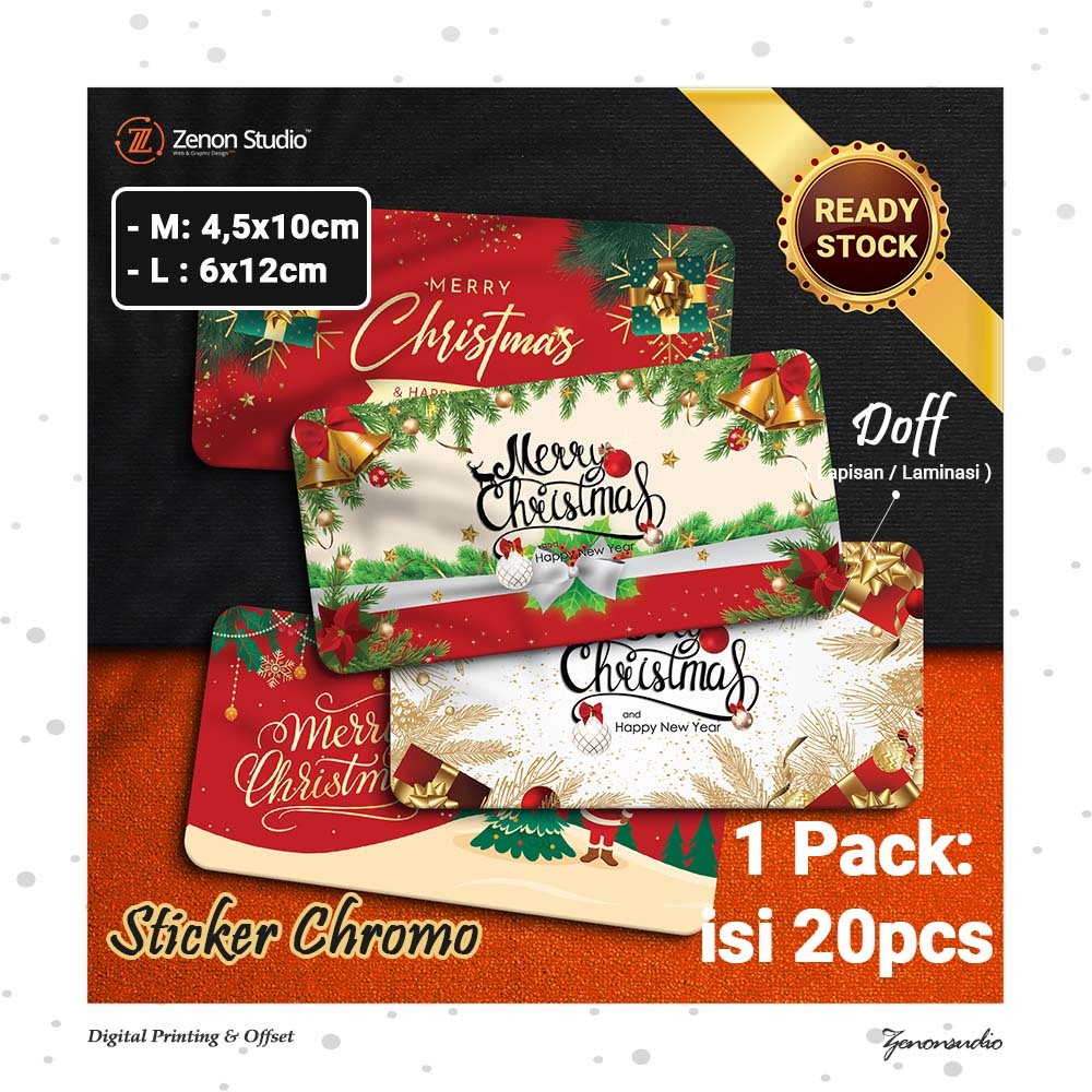 [20pcs] Christmas Label Stickers | Xmas Stickers for Cookie Jars ...