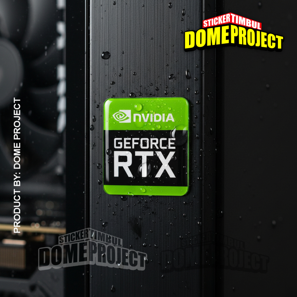 NVIDIA GEFORCE RTX 3D RESIN RAISED EMBLEM STICKER BOX PC GAMING AND ...