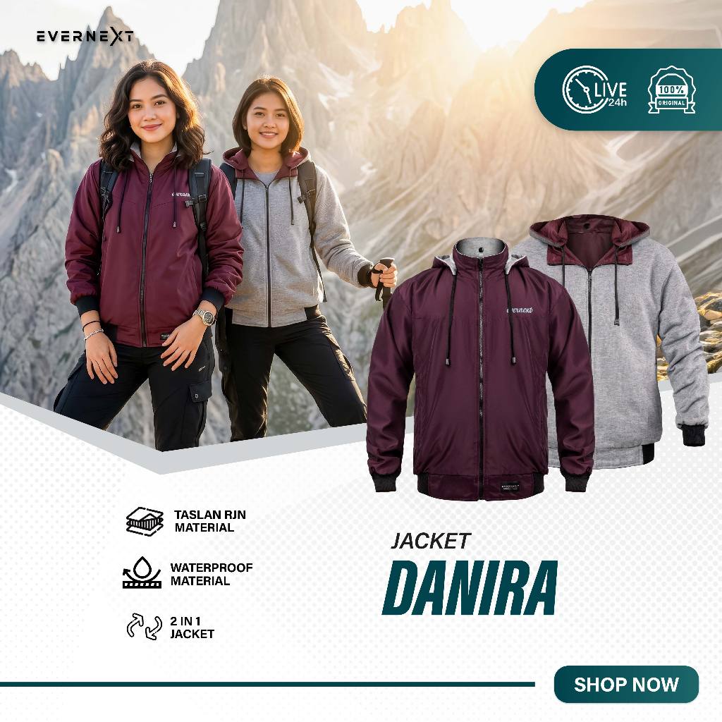 Evernext - Women's Reversible Jacket, Women's Outdoor Jacket, Danira ...
