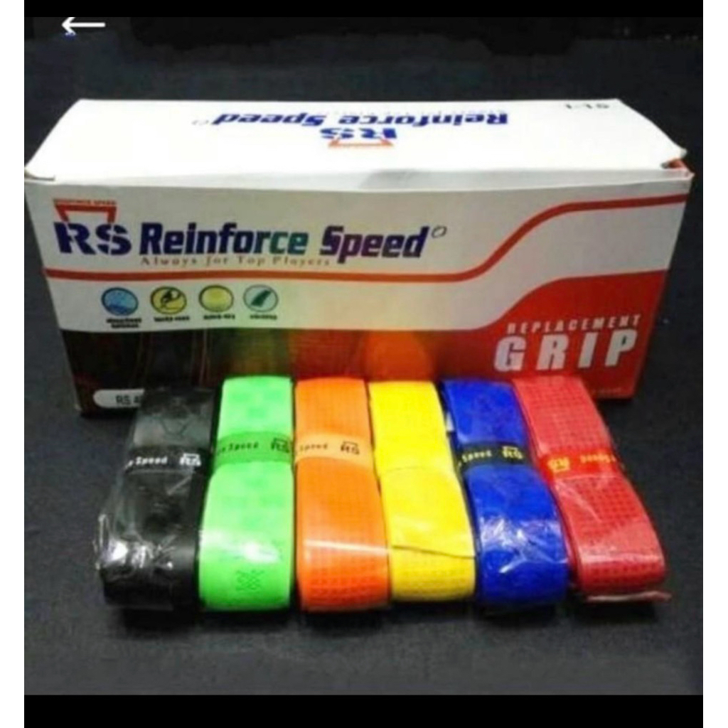 RS THICK FOLDABLE BADMINTON RACKET RUBBER GRIP 1 BOX (24 Pcs) 1 ...