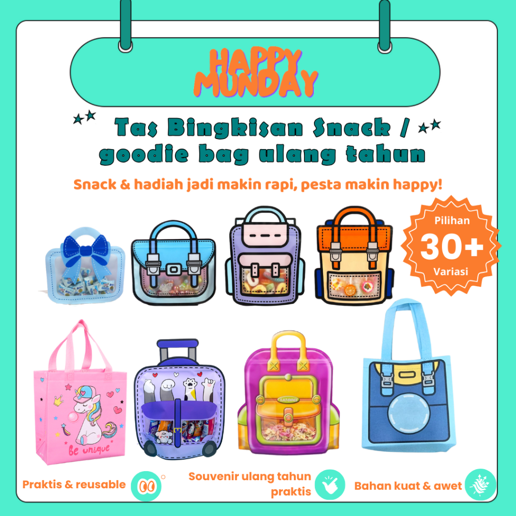 Happymunday Plastic Snack Gift in the Shape of a Sling Bag Backpack ...
