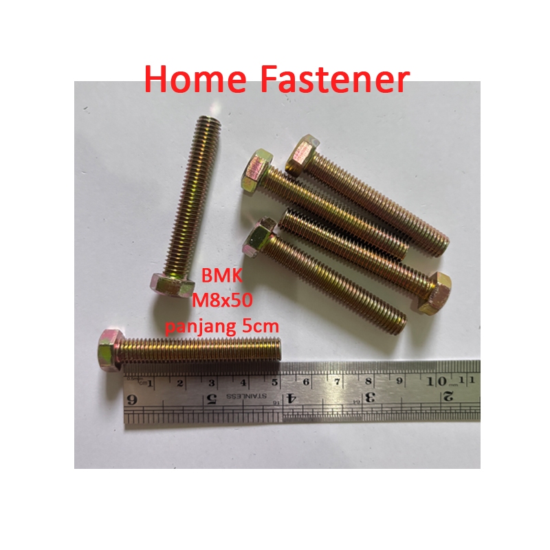 (50 sets package) 12 (8mm) x 5cm bolts + nuts bolts and nuts | Shopee ...