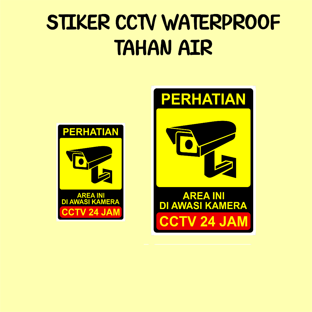 Waterproof vinyl cctv sticker | Shopee Philippines