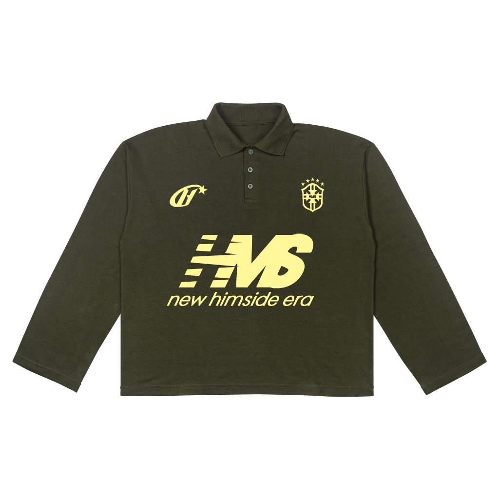 Himside - Braside Olive Boxy LongsleevePOLO - Unisex | Shopee Philippines