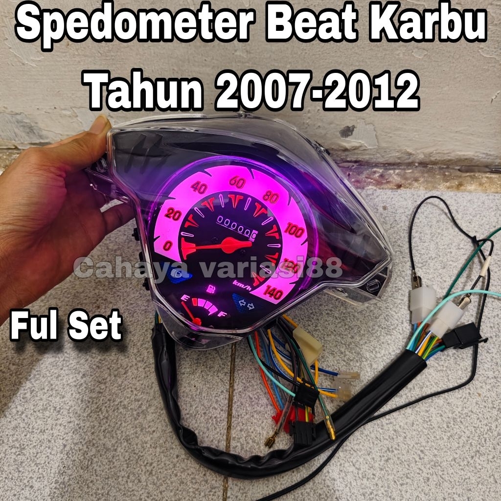 Custom Honda LED Kilometer Speedometer 2007-2012 CarburetorBEAT, Full ...