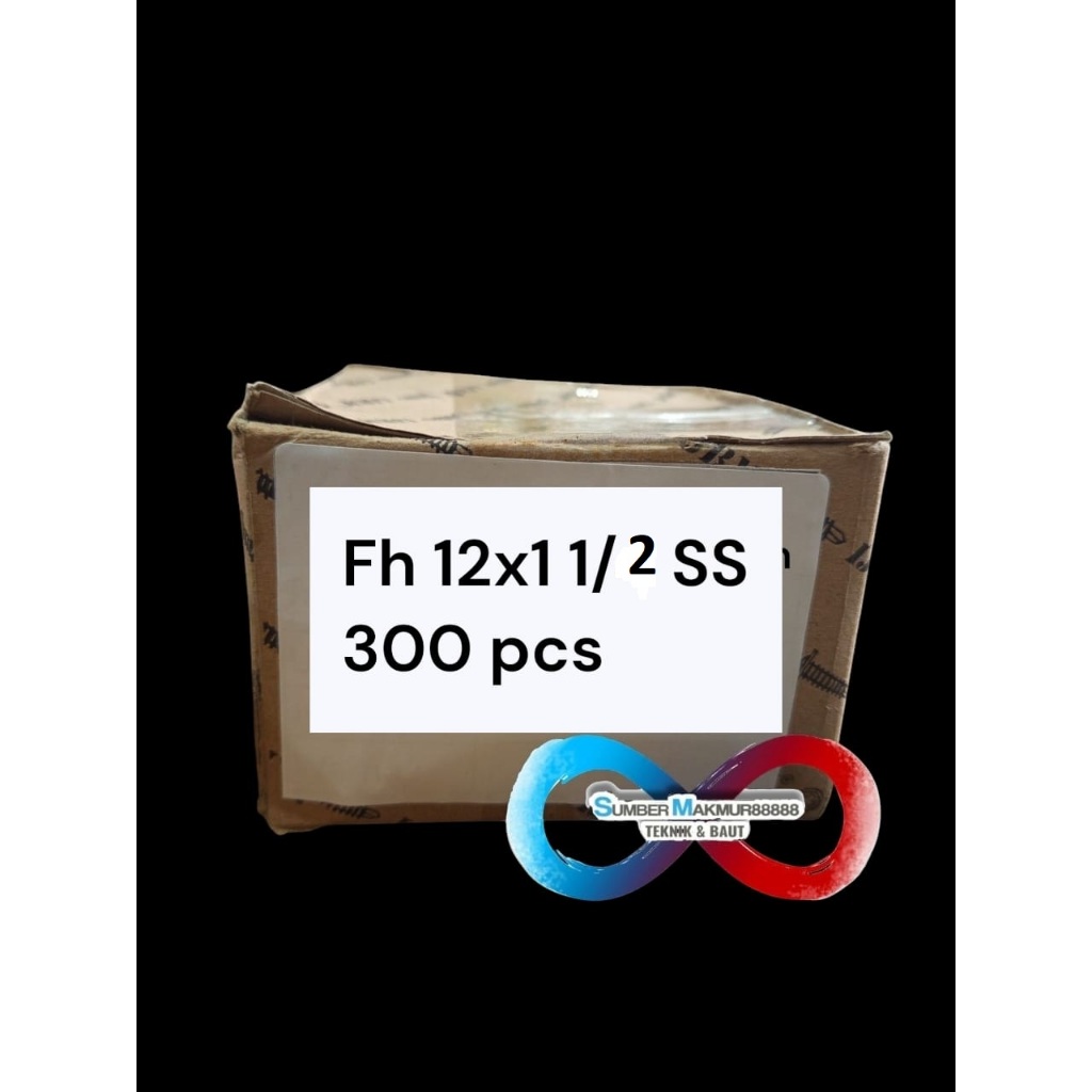 BOX - tapping screws (fh) 12x1 1/ 2 inch STAINLESS STEEL contents 300 ...