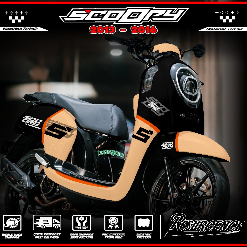 Decal Sticker Scoopy 2013 2014 2015 2016 Fi Lama Full Body - Decal ...