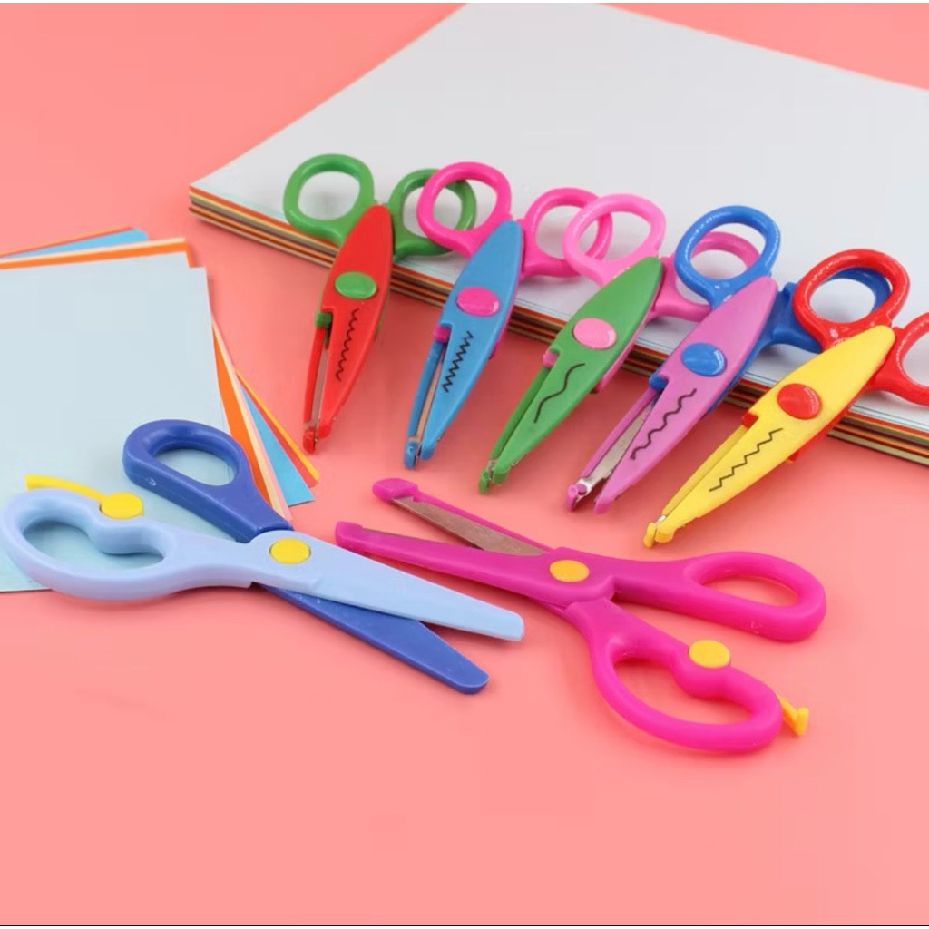 Zigzag scissors, craft scissors, art and craft/, craft and fun | Shopee ...