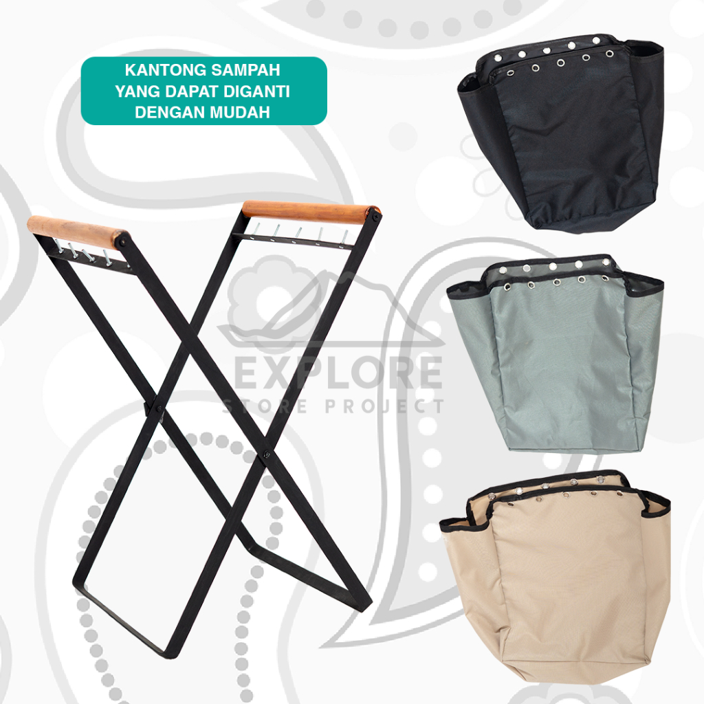 Portable Folding Trash Rack - Explore Store Project (Trash Rack Wooden ...