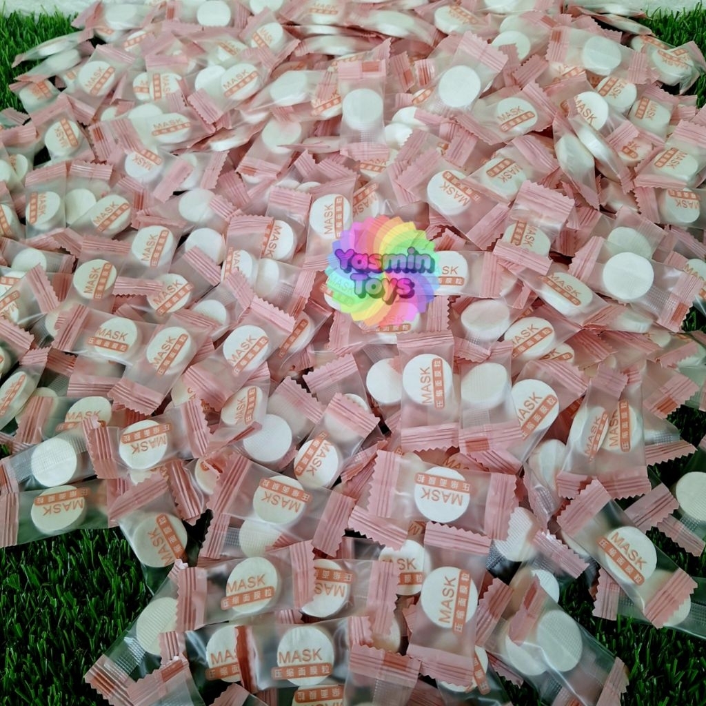 20pcs Disposable mini round tissues, compress facial masks | Shopee ...