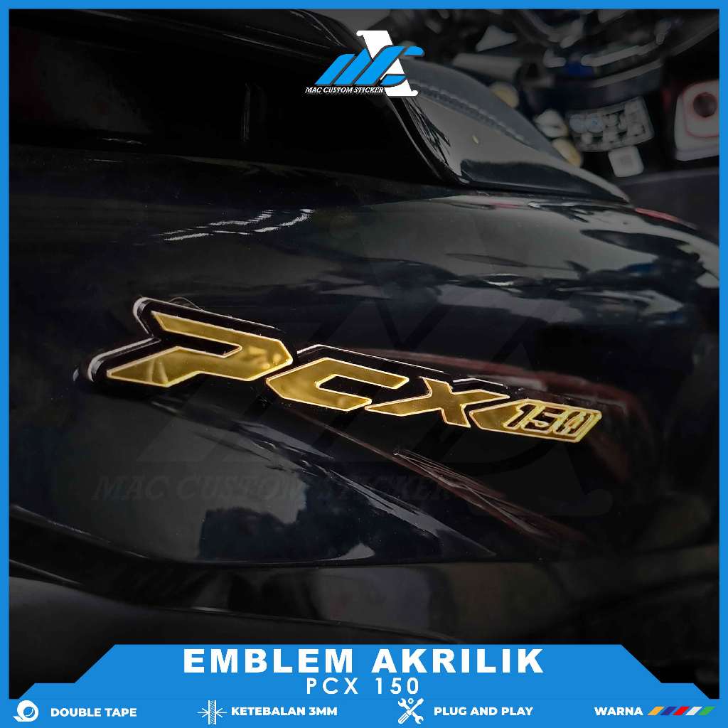 Embossed Acrylic Pcx 150 Emblem Honda Pcx 150 3D Embossed Acrylic ...