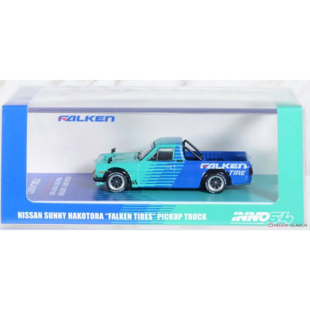 Inno64 Nissan Sunny Hakotora Pickup Truck Blue Falken Tire Concept ...