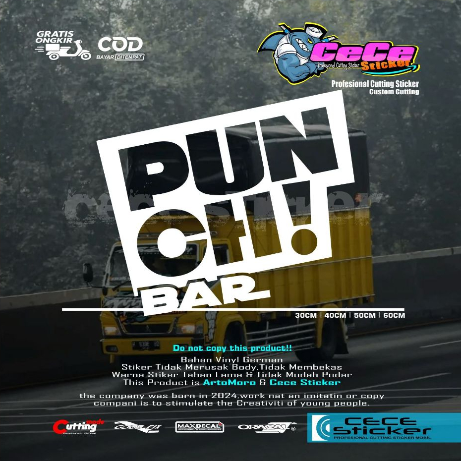 Punch Bar cutting stickers, car glass variations, pickup truck car ...