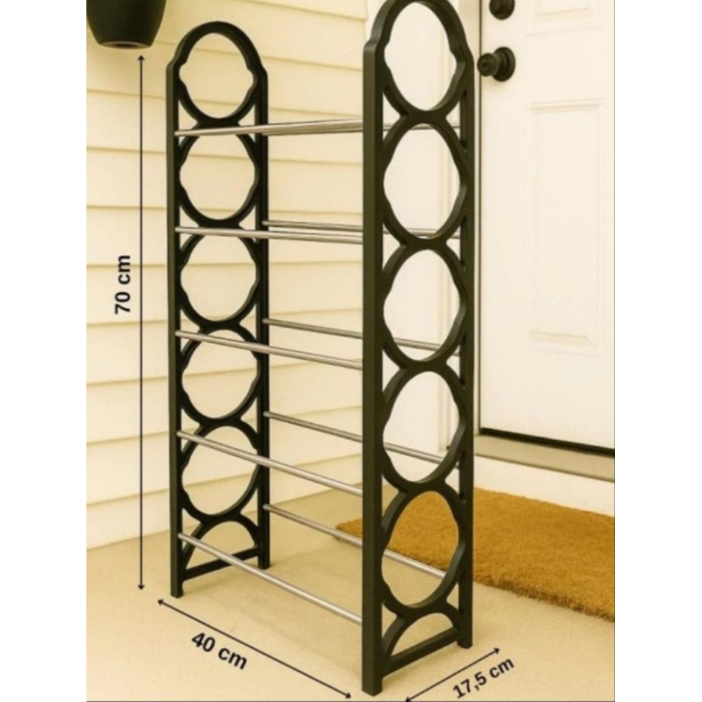 JOHNSON Sandal Rack 5-Tier Portable Plastic Shoe Rack Multipurpose 5 ...