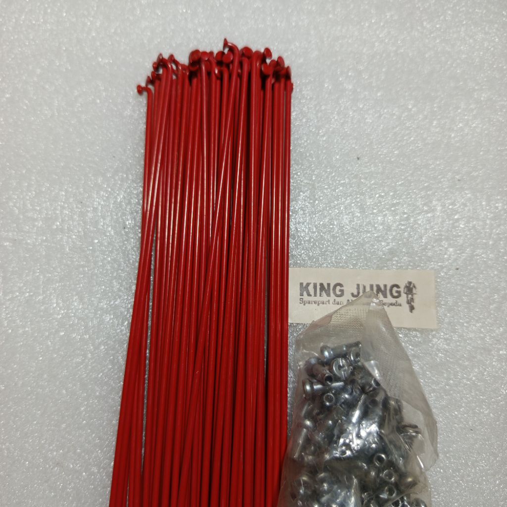 MERAH 26 and 700c red wheel spokes 262mm long contains 72 pieces of ...