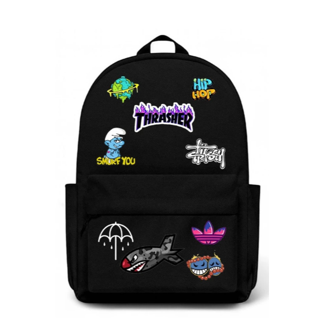 Thrasher HipHop Sticker Streetwear Backpack – School Backpack | Shopee ...