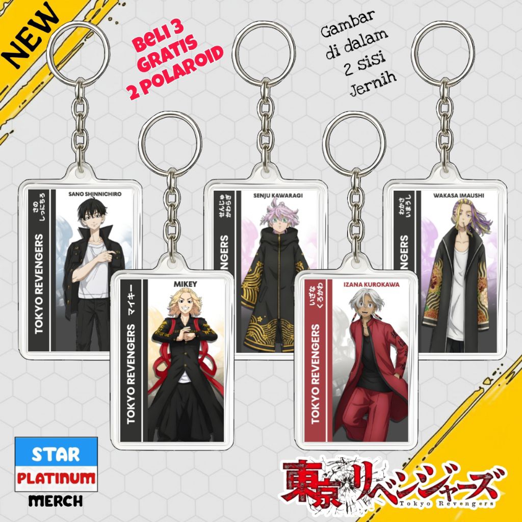 GANTUNGAN Tokyo Revengers Keychain - Tokyo Revengers Keychain - Anime ...