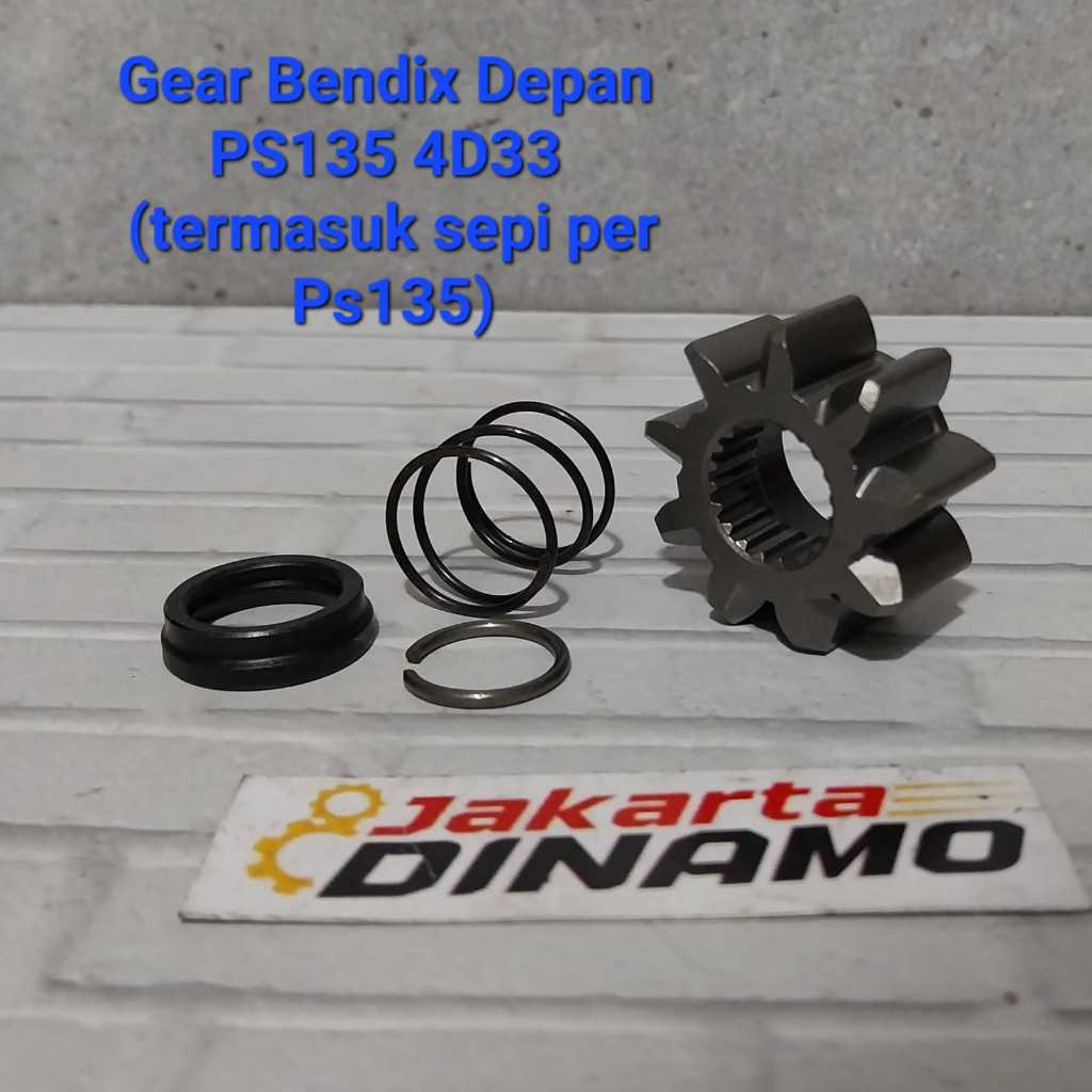 Bendix Front Gear Dynamo Starter PS135 / 4D33 (1 set = Gear and Spring ...