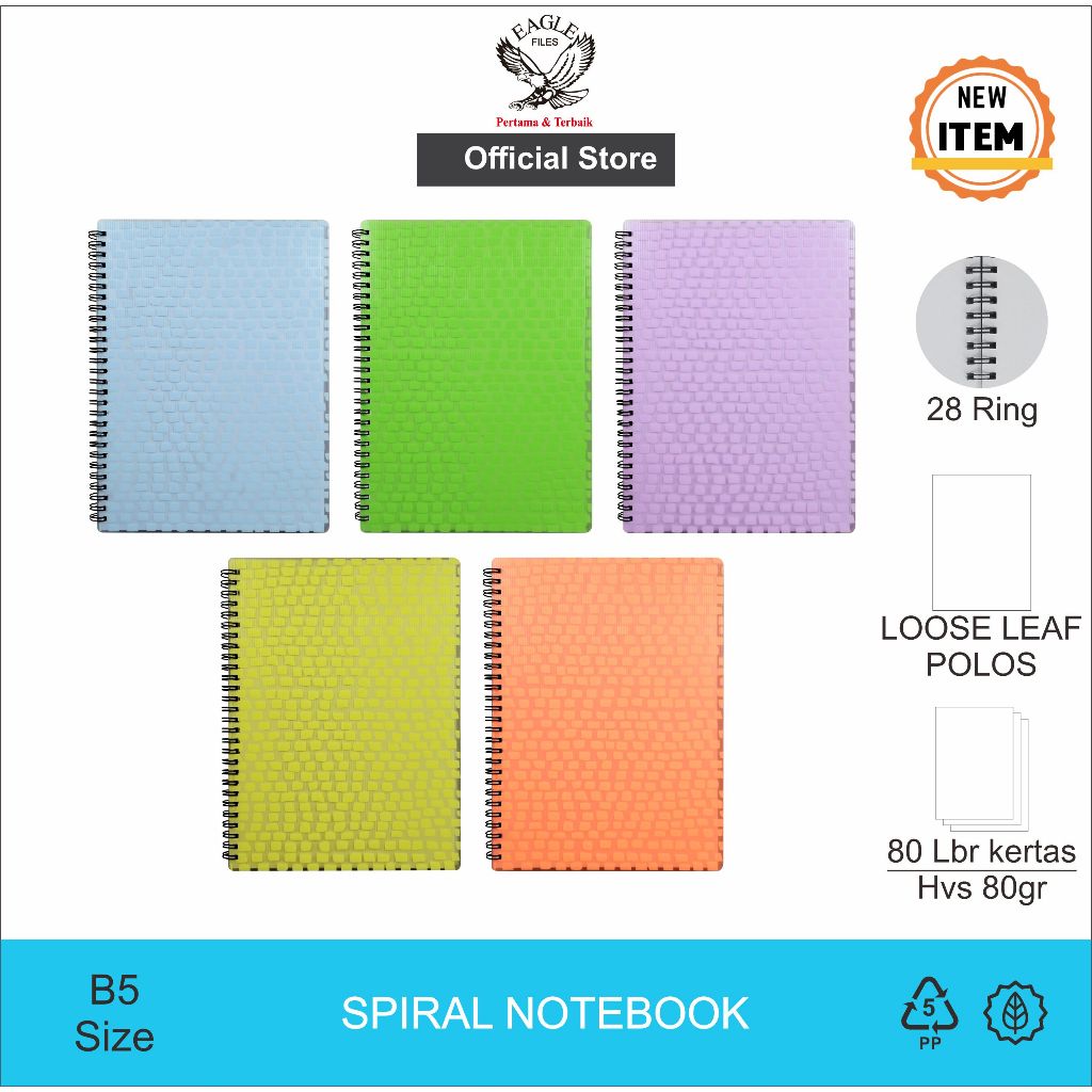EAGLE PLUS Spiral Notebook Notebook Notebook Diary Spiral BATA BATA B5 ...