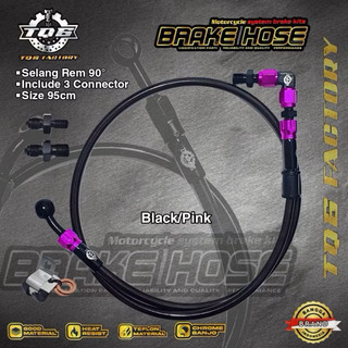 TQ6 front brake hose bent banjo 90 universal 95cm pnp all motorcyle ...