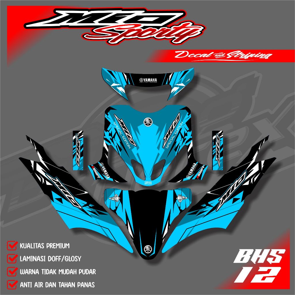 Yamaha Mio Sporty Striping Decal.Mio Sporty Fullbody Variation Decal ...