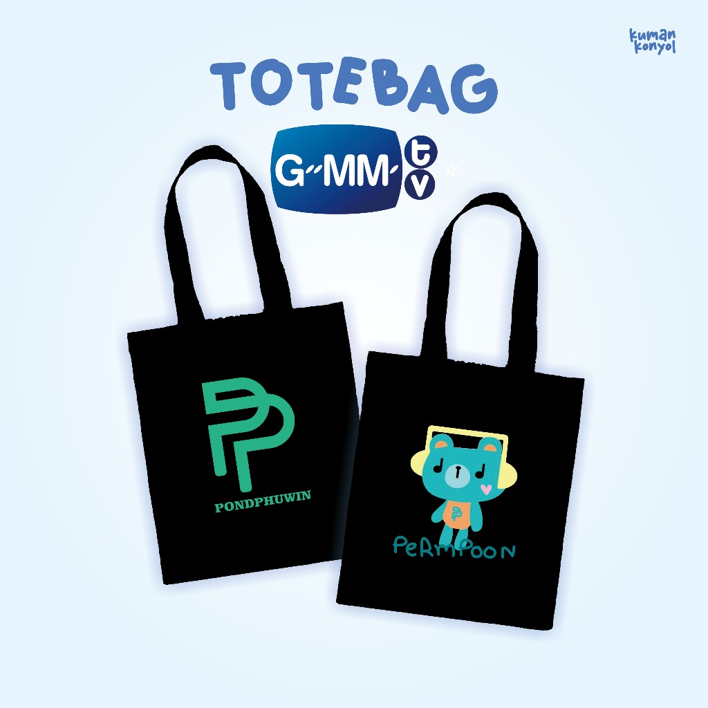 GMMTV BLACK TOTEBAG - GMM TV MERCH NON OFFICIAL - FANMADE - LOGO TOTE ...