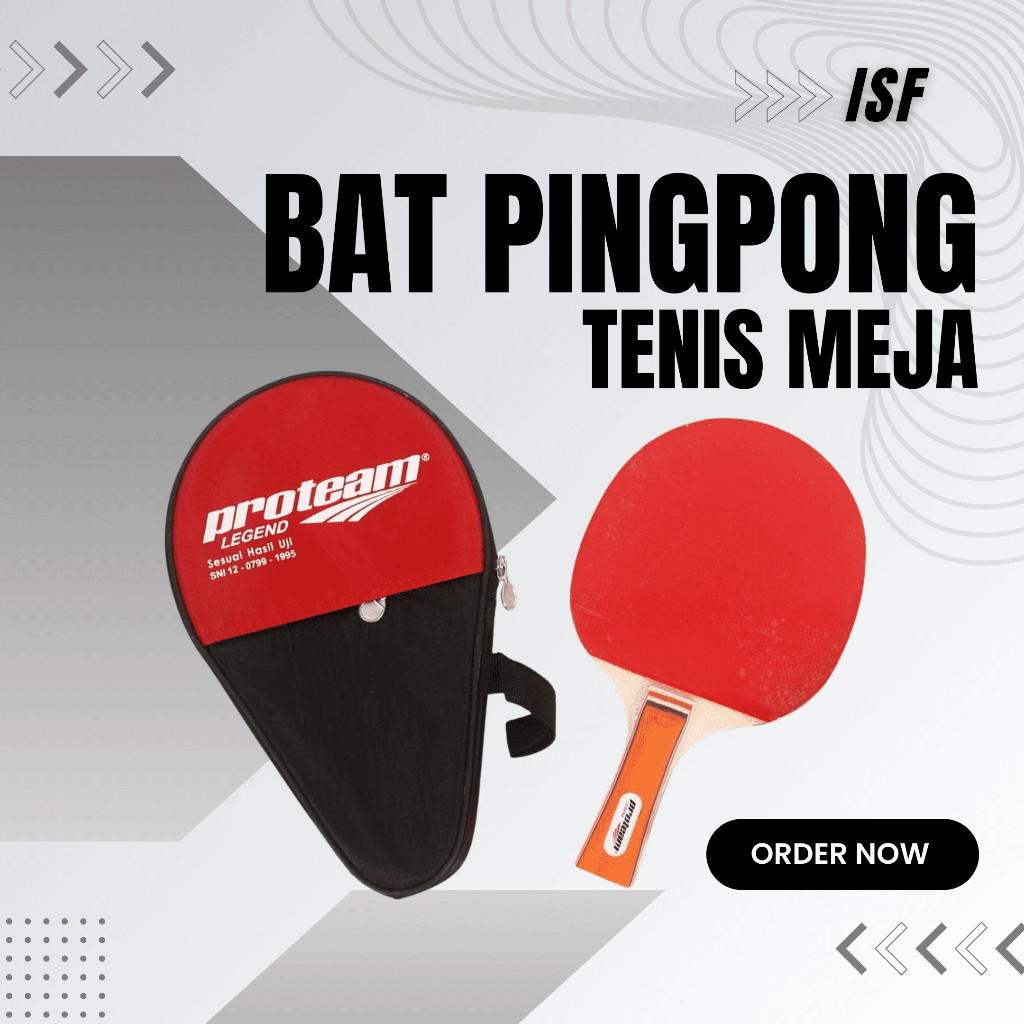MERAH Proteam Original Red Black Ping Pong Table Tennis Racket Bat ...