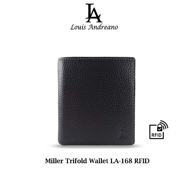 LA-168 RFID Louis Andreano Men's Trifold Stand Wallet RFID | Shopee ...