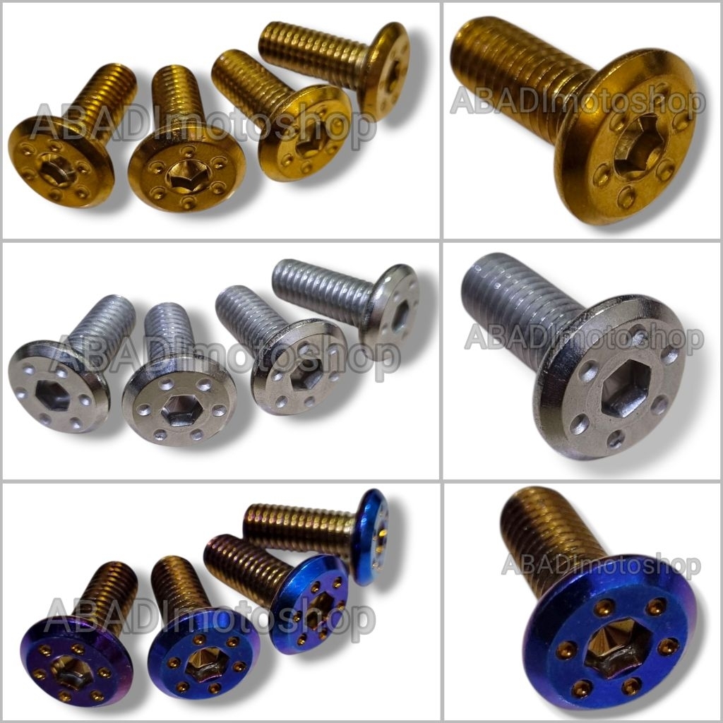 UNIVERSAL DISC BOLT full thread DISC Plate Bolt M8ayang20 flat spots ...