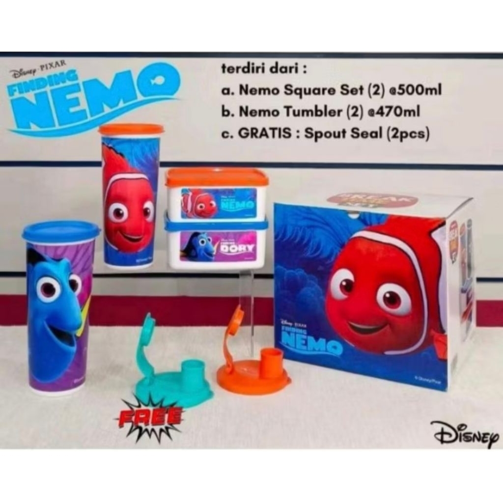 Nemo break time set 6Pcs with tupperware box | Shopee Philippines