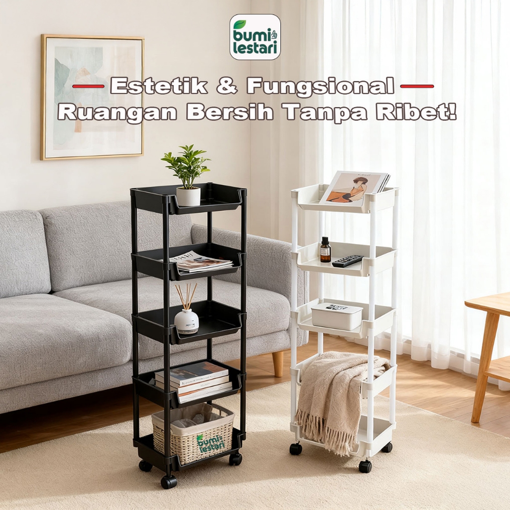 BM Plastic push shelf, multi-purpose kitchen shelf, bookshelf ...
