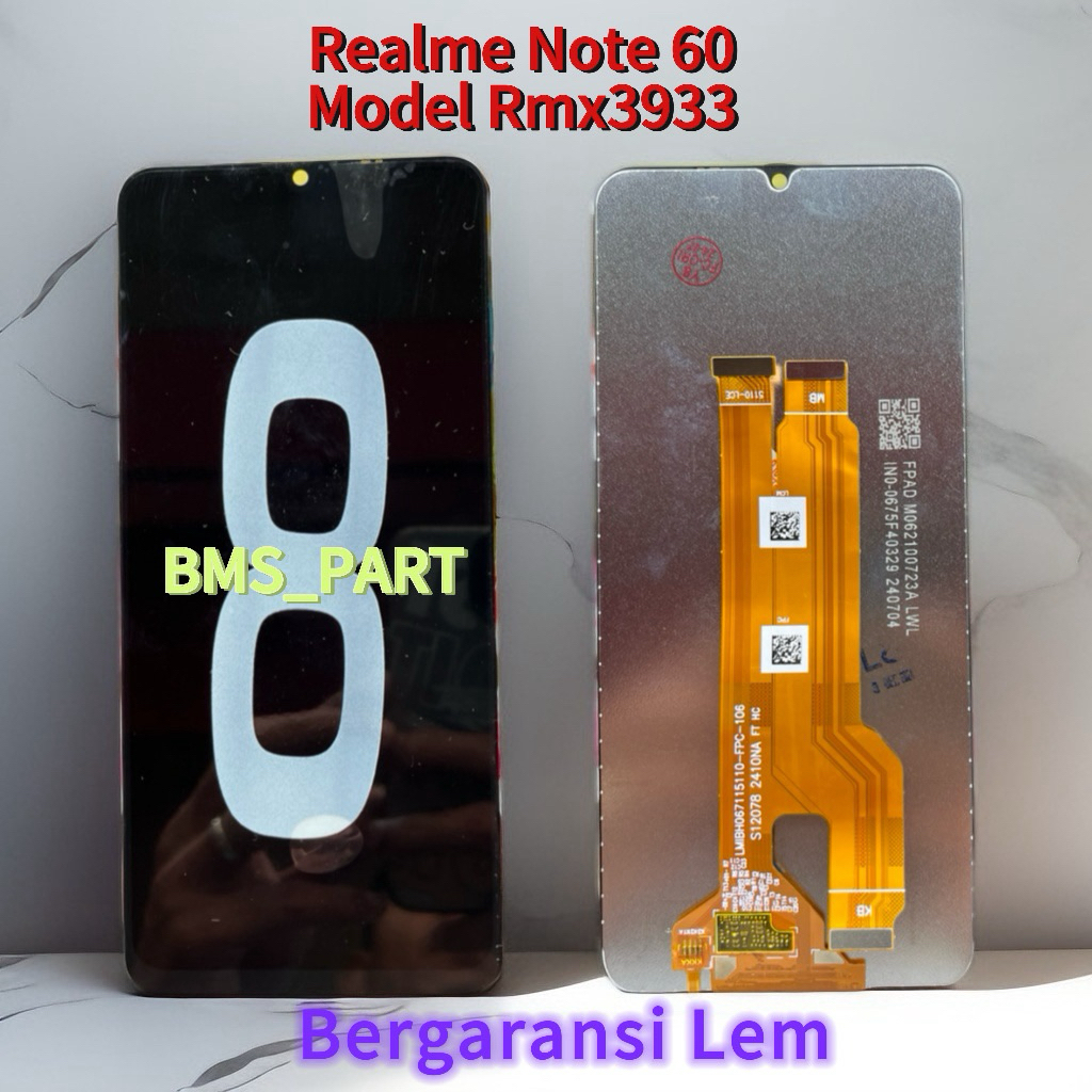 LAYAR Lcd Touch Screen Touchscreen Ts hp Realme Note 60 Model Rmx3933 ...