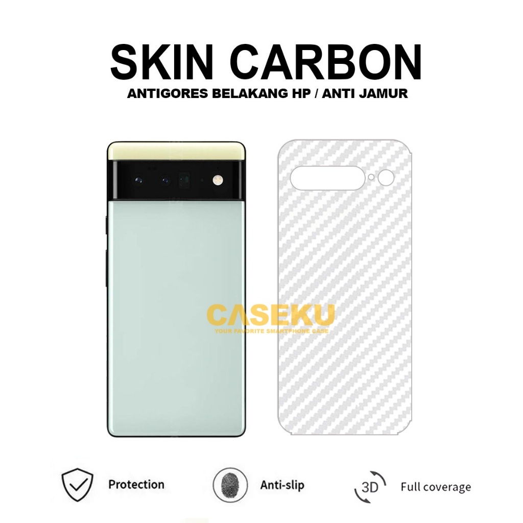 apgo BACK SKIN Film Pellicola protettiva Protezione Posteriore per Google Pixel 6a, skin sticker film foil vinyl Carbon Nero Pixel