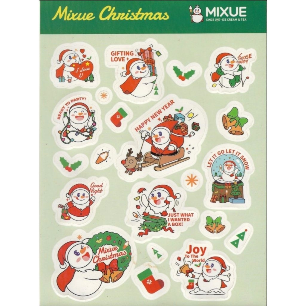 Mixue sticker christmas sticker | Shopee Philippines