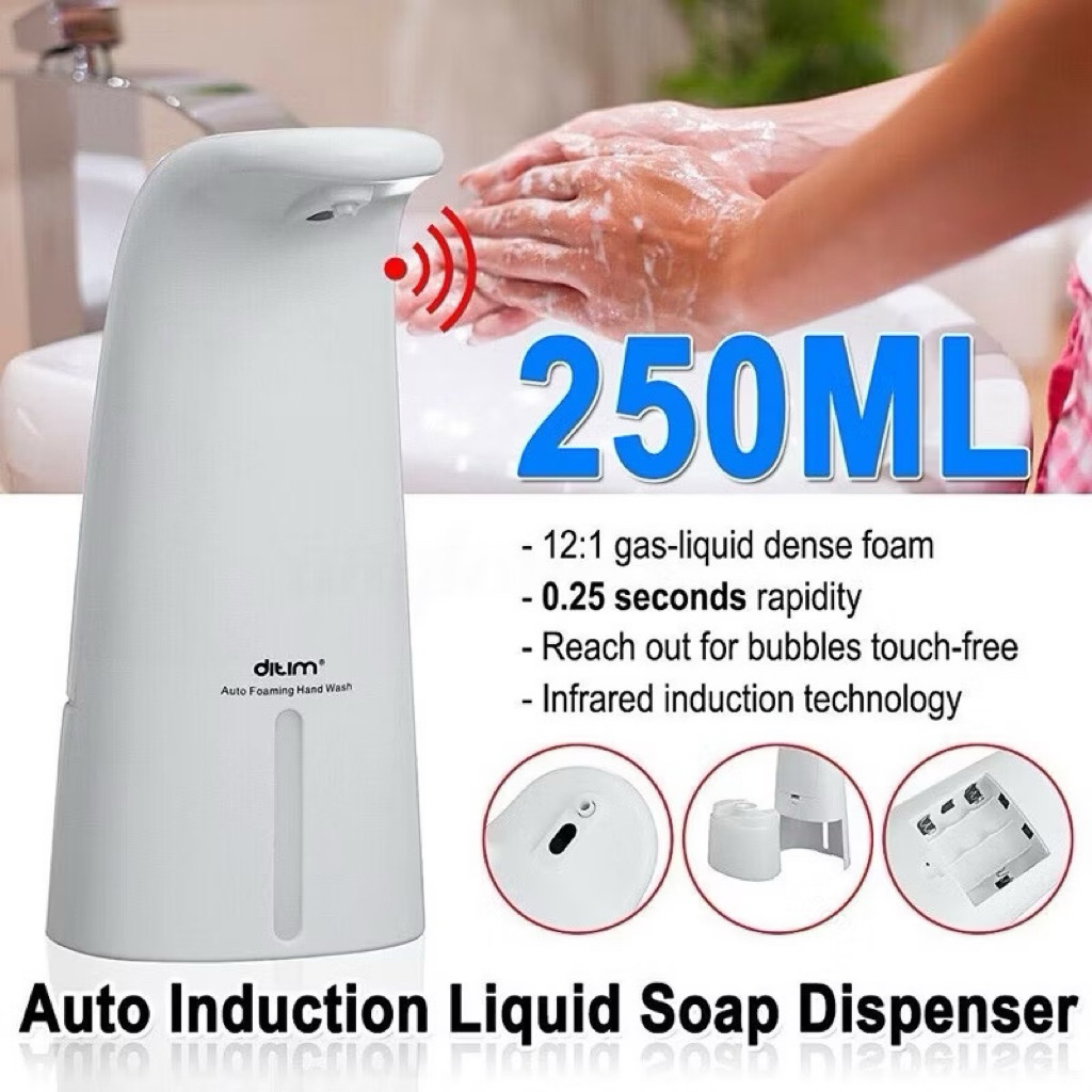 250ML AUTOMATIC SENSOR SOAP DISPENSER | Shopee Philippines