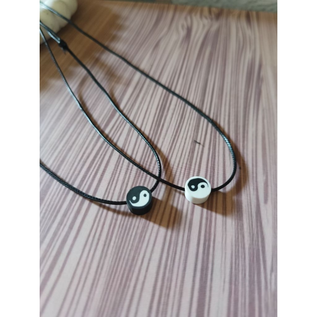 Yin Yang Waterproof Rope Simple Couple Necklace|Men's and women's ...